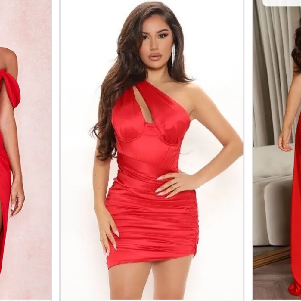 Fashion Nova Red Mini Dress Size Medium